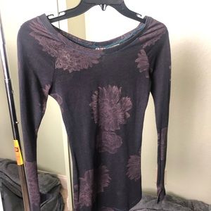 Free People Semi Sheer long sleeve top